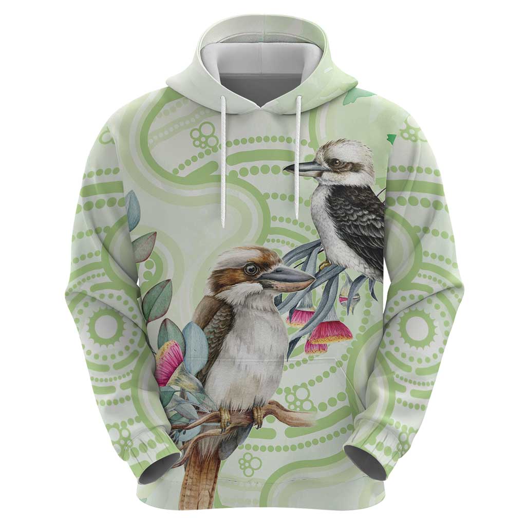 Australia Gumtree And Kookaburra Hoodie Aboriginal Art - Watercolor Style - Vibe Hoodie Shop