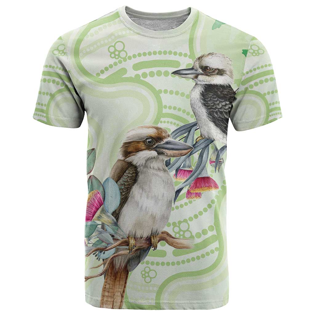 Australia Gumtree And Kookaburra T Shirt Aboriginal Art - Watercolor Style - Vibe Hoodie Shop