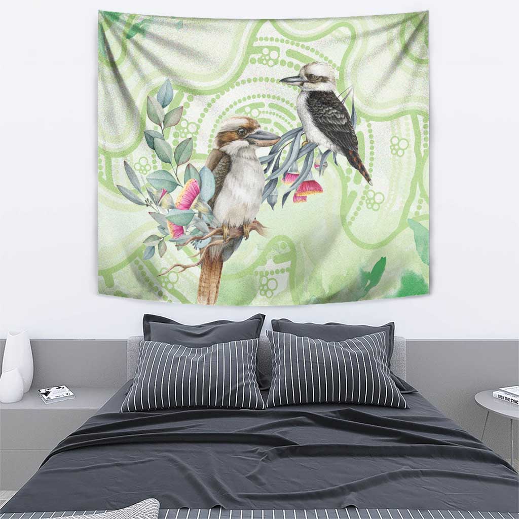 Australia Gumtree And Kookaburra Tapestry Aboriginal Art - Watercolor Style - Vibe Hoodie Shop