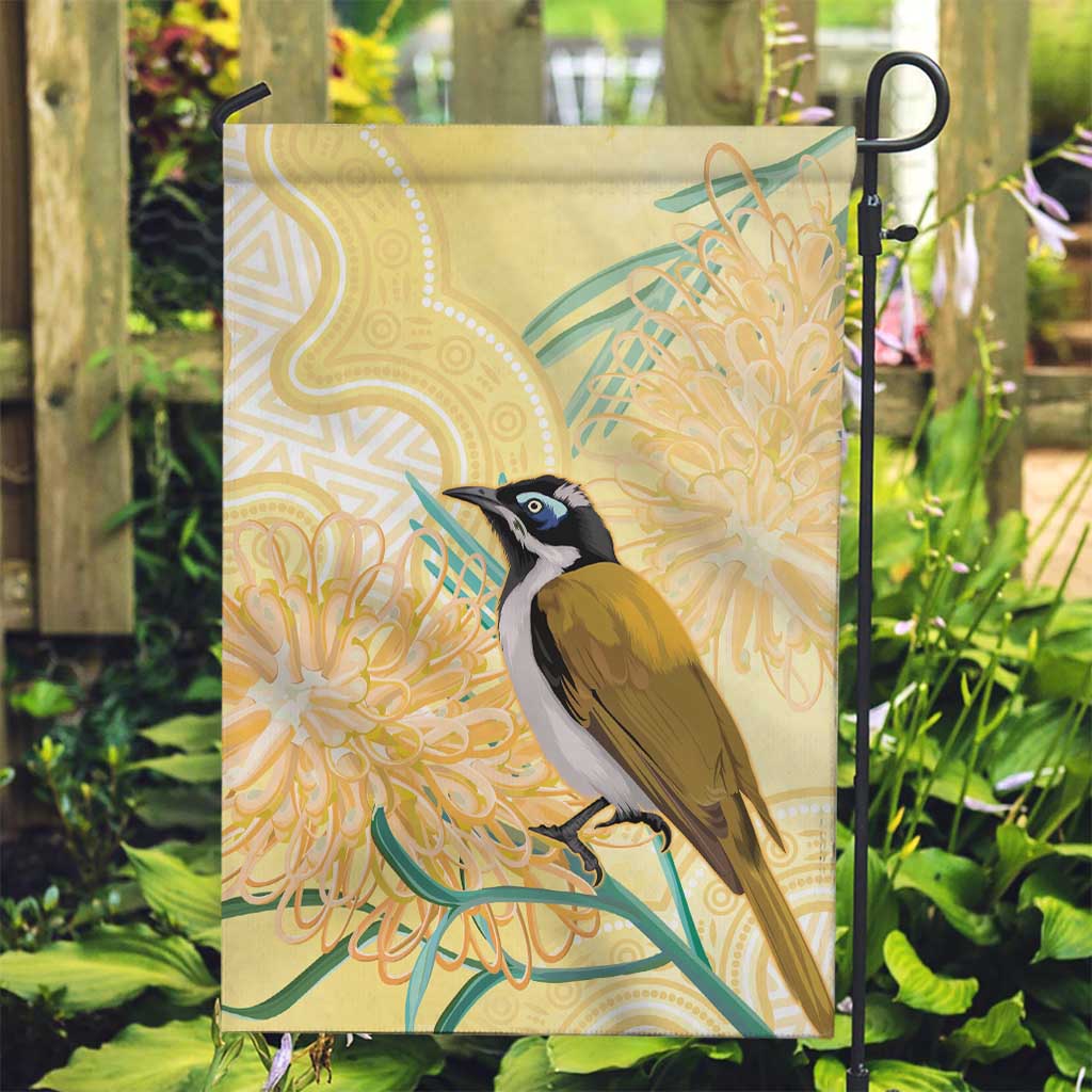 Australia Grevillea And Honeyeaters Garden Flag Aboriginal Art - Watercolor Style - Vibe Hoodie Shop