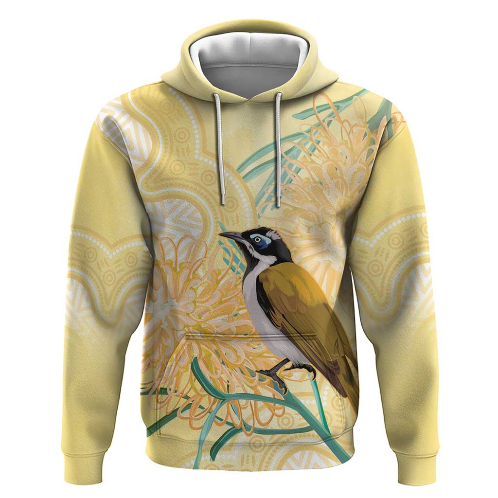 Australia Grevillea And Honeyeaters Hoodie Aboriginal Art - Watercolor Style - Vibe Hoodie Shop