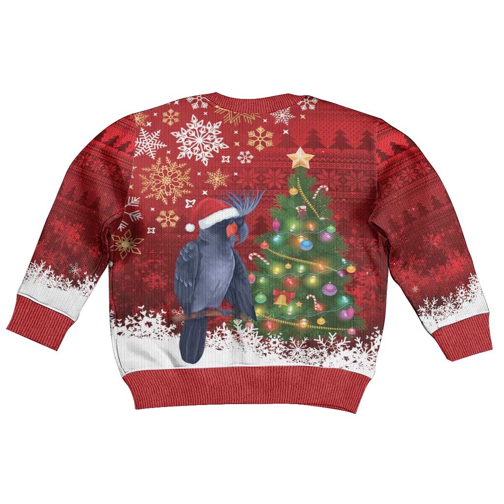 Australia Palm Cockatoo Christmas Kid Ugly Christmas Sweater Goliath Cockatoo Santa Merry Chrissie - Vibe Hoodie