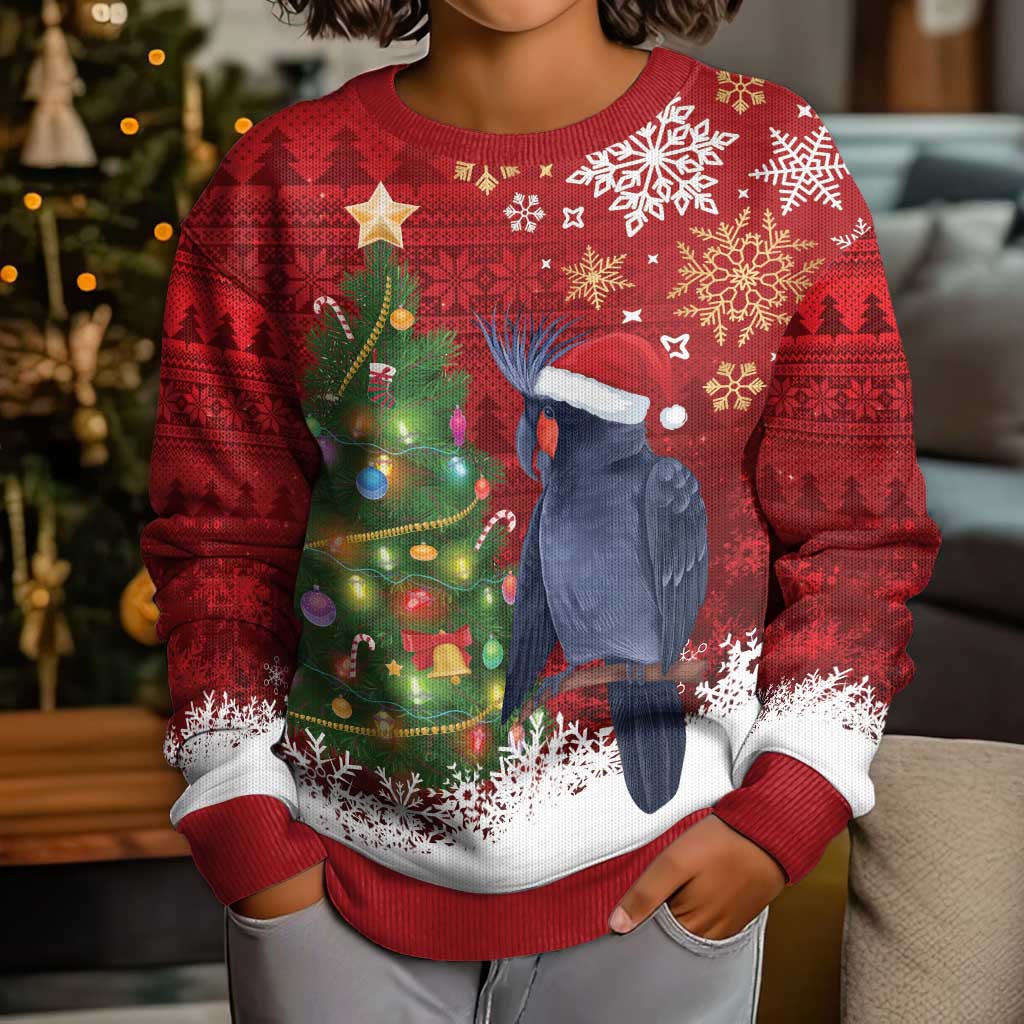 Australia Palm Cockatoo Christmas Kid Ugly Christmas Sweater Goliath Cockatoo Santa Merry Chrissie - Vibe Hoodie