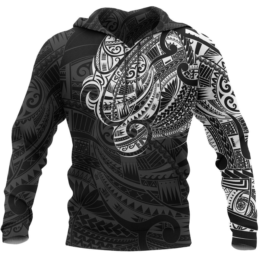 Maori Hoodie, New Zealand Maori Tattoo Zip Up Hoodie - Vibe Hoodie Shop