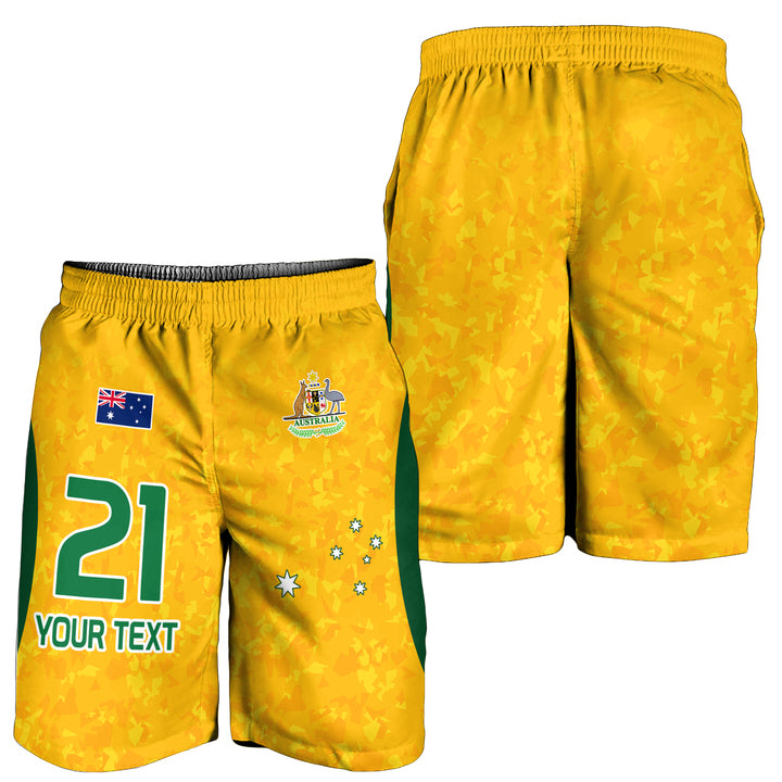 Custom Australia Soccer Men Shorts Socceroos With Kangaroo - Matildas 2023 - Vibe Hoodie Shop