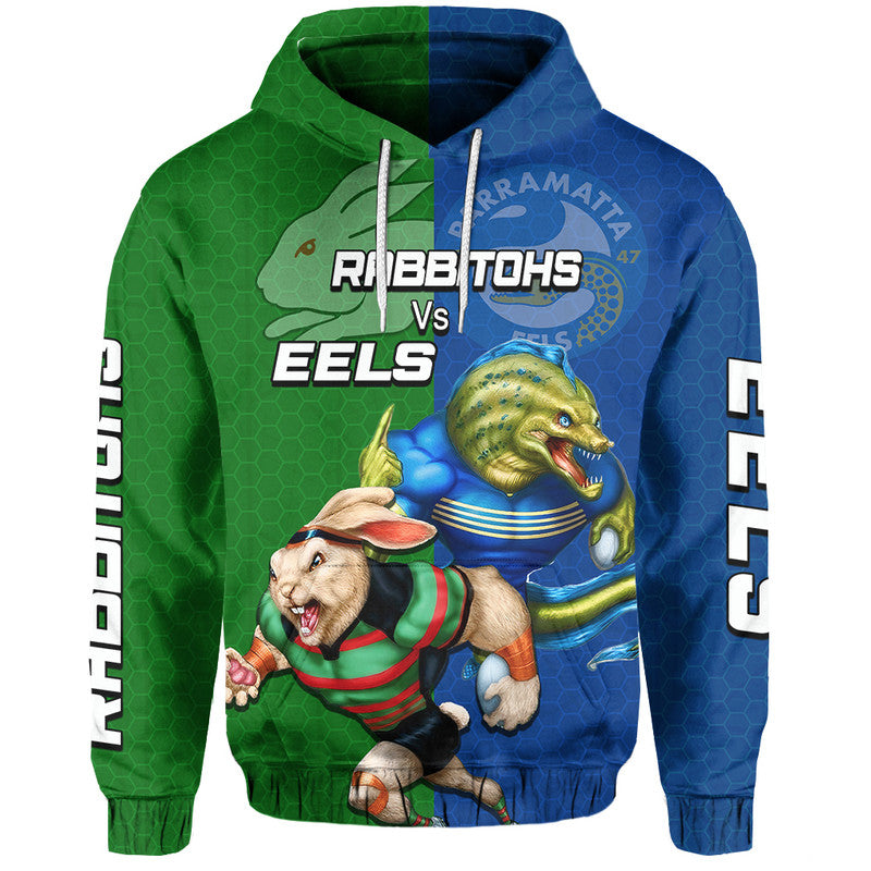 Eels And Rabbitohs Rugby Hoodie LT6 - Vibe Hoodie Shop