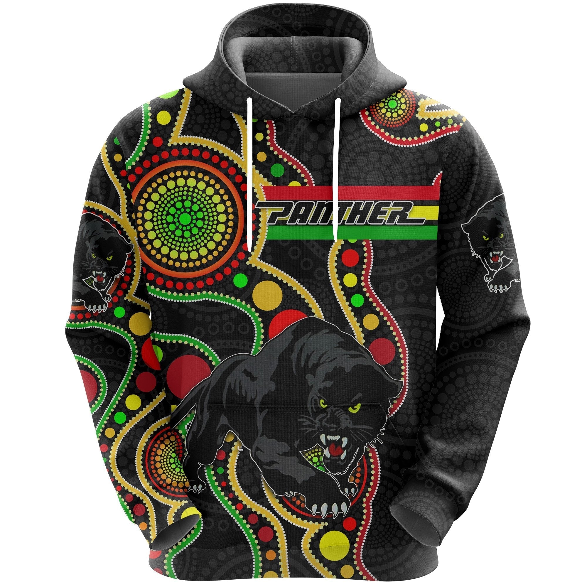 Penrith Hoodie Black Panthers Indigenous Rugby - Vibe Hoodie Shop