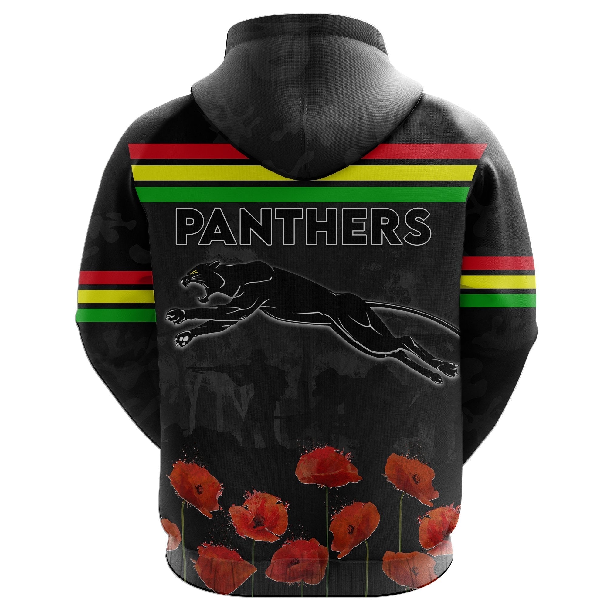 Panthers Rugby ANZAC Day Zip Hoodie - Vibe Hoodie Shop