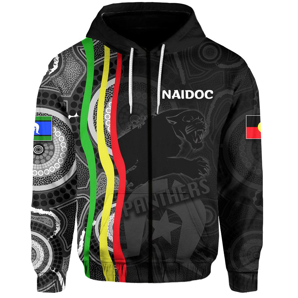 NAIDOC Panthers Zip Hoodie Aboriginal - Vibe Hoodie Shop