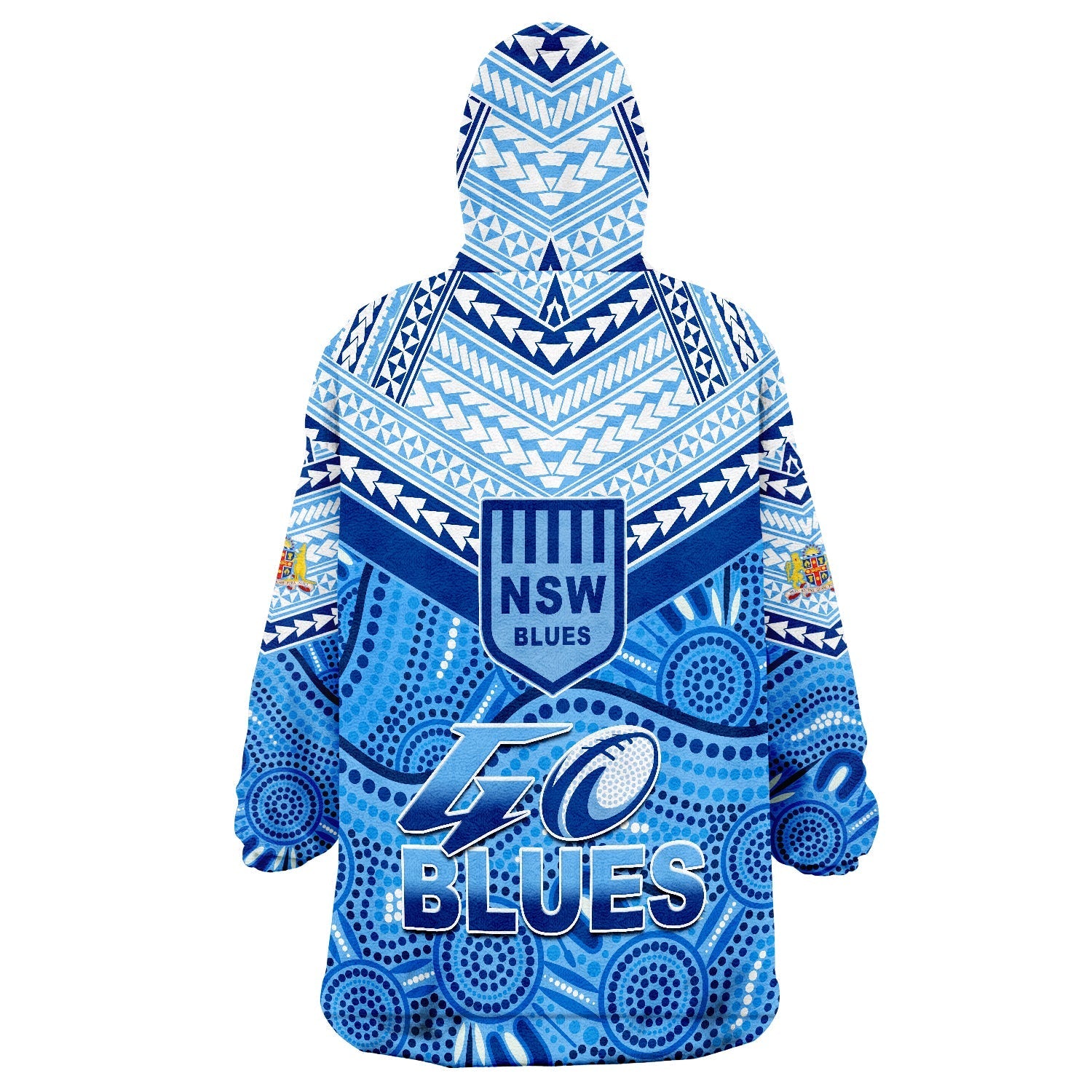 NSW Blues Aboriginal and Polynesia Admirable Wearable Blanket Hoodie - Vibe Hoodie Shop