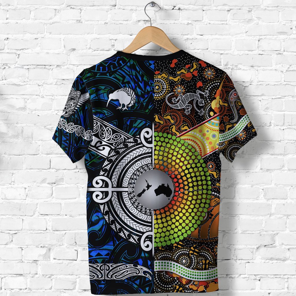 Australia Aboriginal Inspired T-Shirt - Australia Aotearoa with Maori and Aboriginal Inspired Culture T-Shirt - Vibe Hoodie Shop