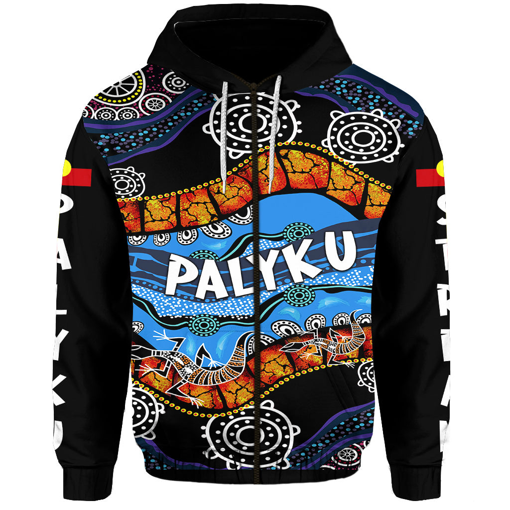Palyku Indigenous Zip Up And Pullover Hoodie Nullagine - Stream Blue Wave Corunna Downs LT8 - Vibe Hoodie Shop