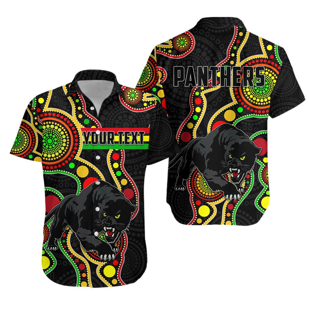 (Custom Personalised) Penrith Hawaiian Shirt Black Panthers Indigenous - Vibe Hoodie Shop