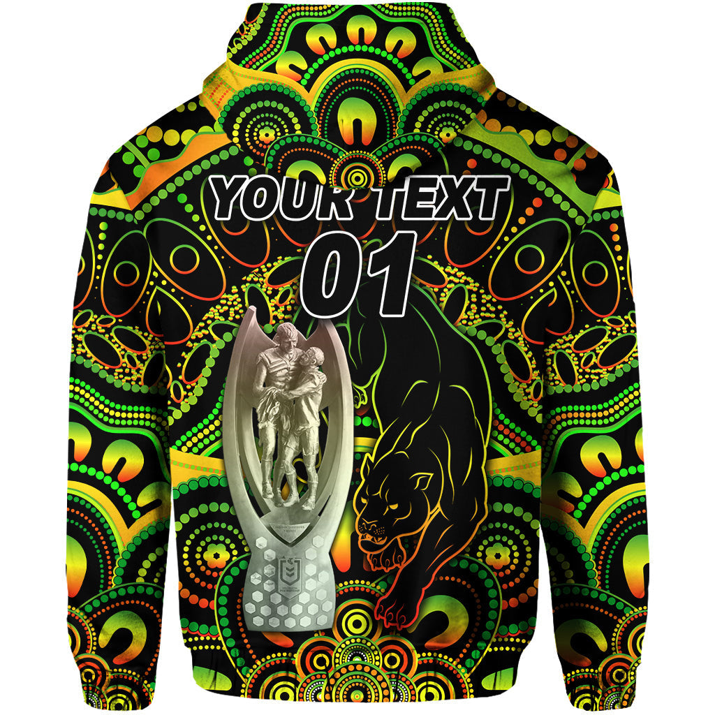 (Custom Personalised) Penrith Panthers Hoodie 2021 Indigenous Premiers - Trophy, Custom Text And Number LT8 - Vibe Hoodie Shop