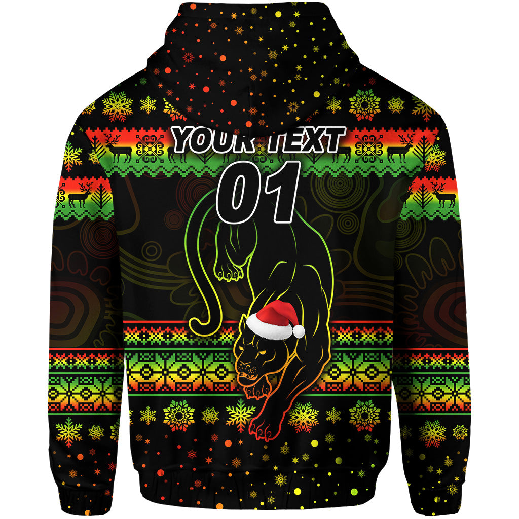 (Custom Personalised) Penrith Panthers Zip Hoodie Christmas Simple Style LT8 - Vibe Hoodie Shop