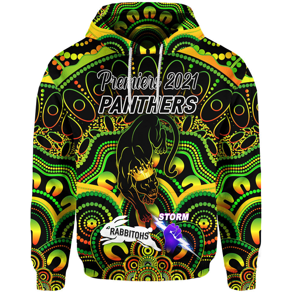 (Custom Personalised) Penrith Panthers Hoodie 2021 Indigenous Premiers - The King, Custom Text And Number LT8 - Vibe Hoodie Shop