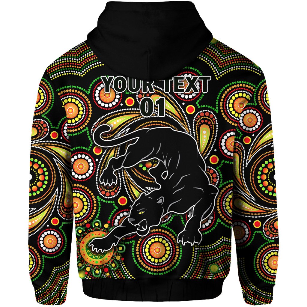 (Custom Personalised) Penrith Zip Hoodie Panthers Indigenous Vibes, Custom Text And Number - Vibe Hoodie Shop