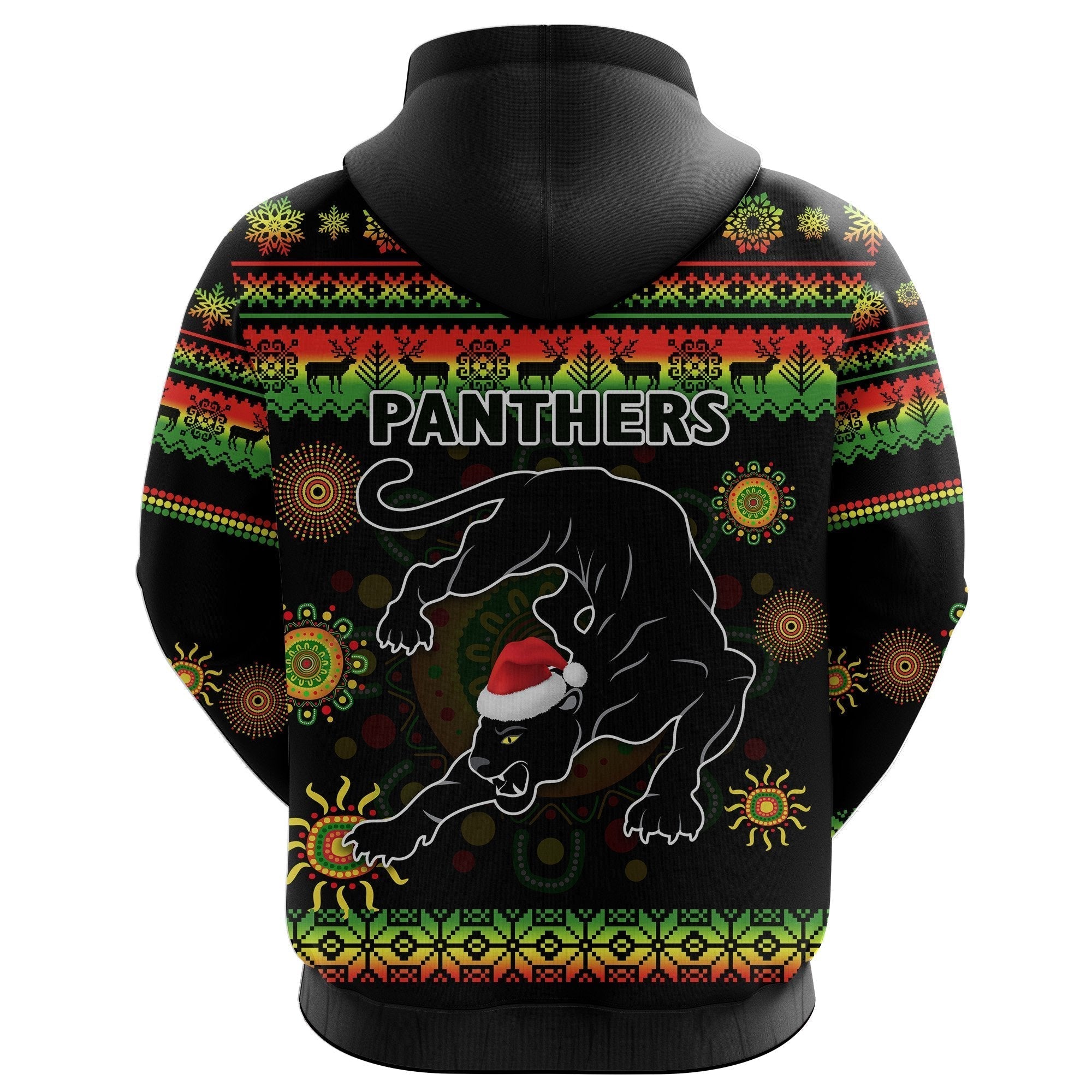 Penrith Panthers Christmas Hoodie Indigenous - Vibe Hoodie Shop