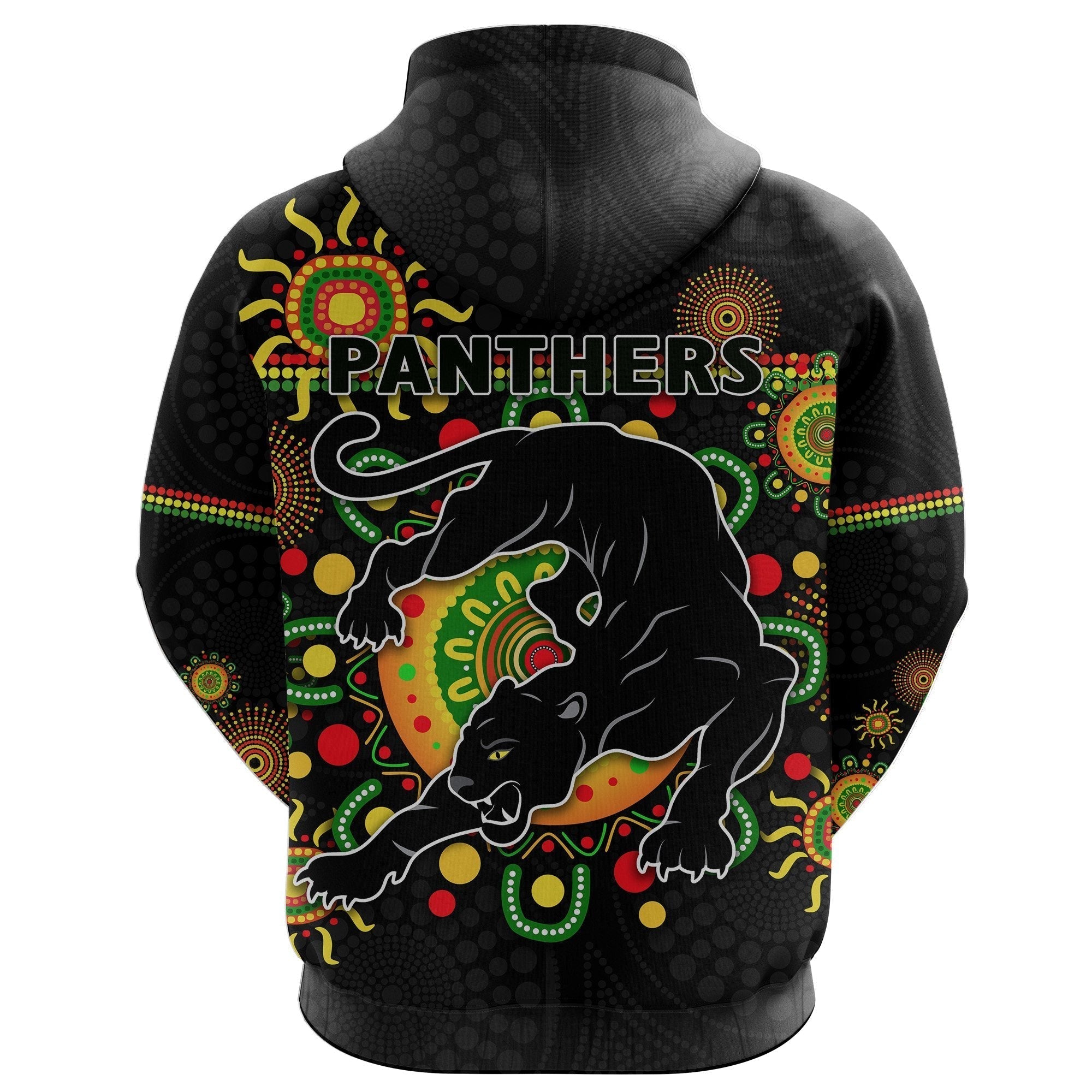 Penrith Zip Hoodie Indigenous Panthers - Black - Vibe Hoodie Shop