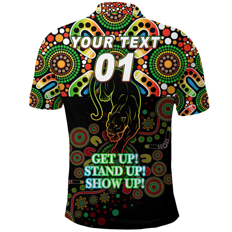 (Custom Personalised) Australia Panthers Rugby NAIDOC Week 2022 Polo Shirt Simple Vibes - Black - Vibe Hoodie Shop