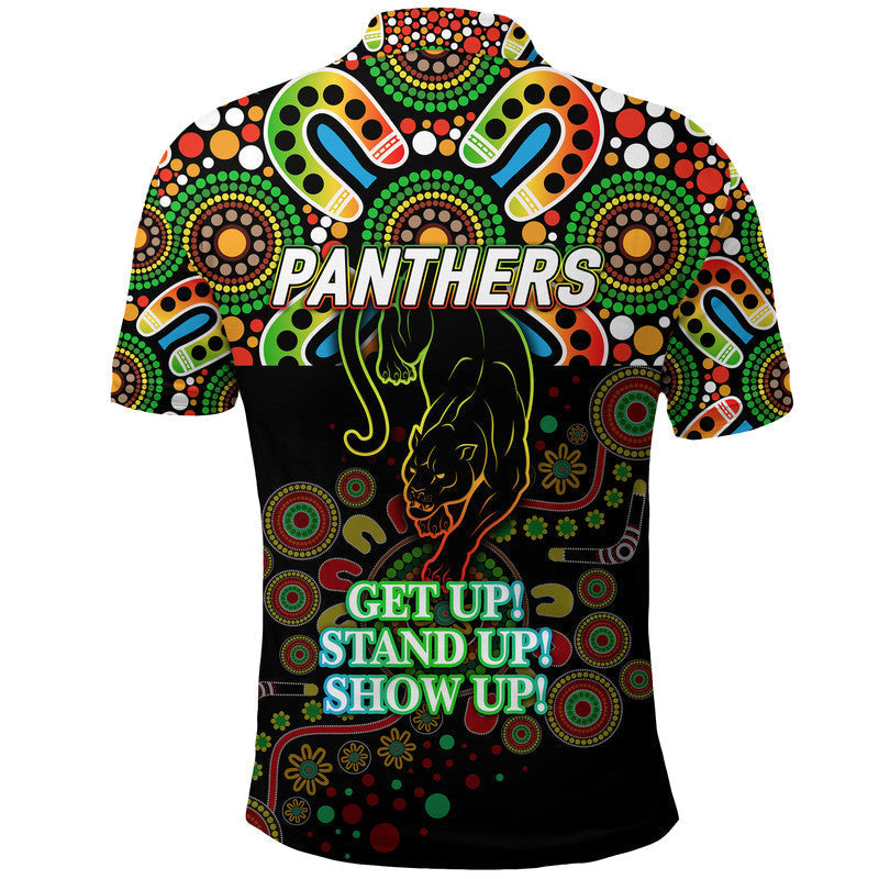 Australia Panthers Rugby NAIDOC Week 2022 Polo Shirt Simple Vibes - Black - Vibe Hoodie Shop