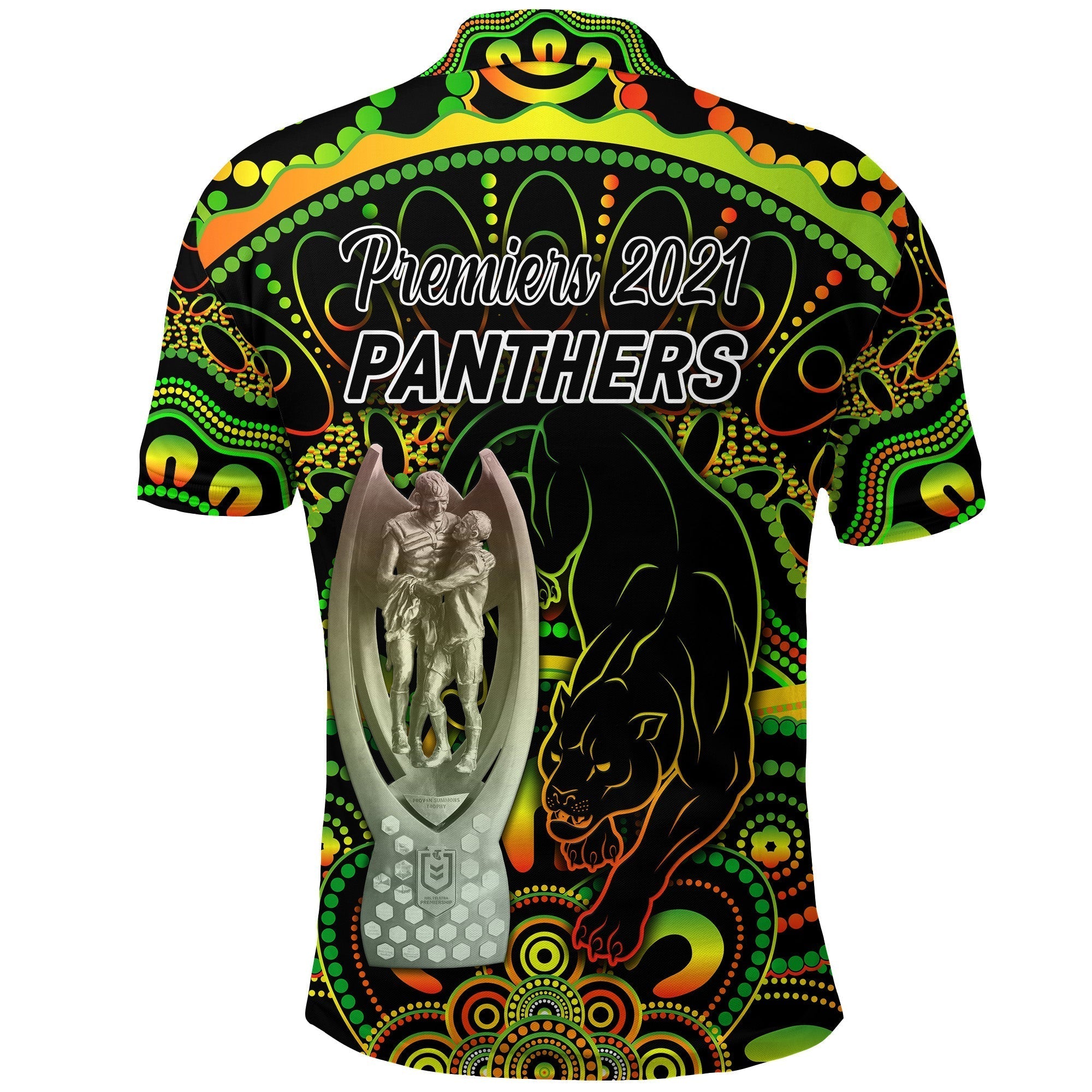 Penrith Panthers Polo Shirt 2021 Indigenous Premiers - Trophy - Vibe Hoodie Shop