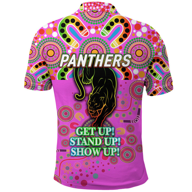 Australia Panthers Rugby NAIDOC Week 2022 Polo Shirt Simple Vibes - Pink - Vibe Hoodie Shop