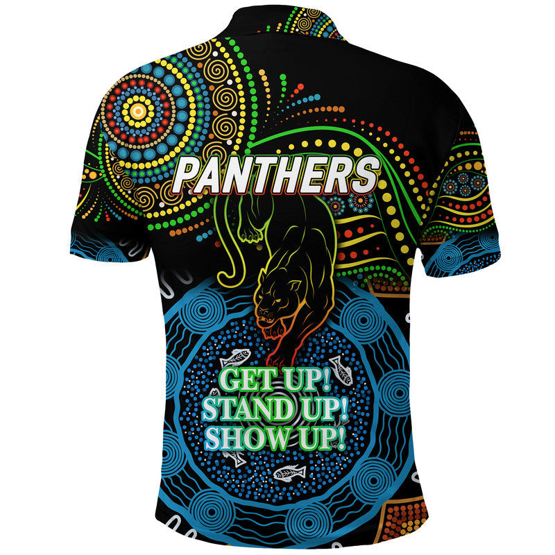 Australia Panthers Rugby NAIDOC Week 2022 Polo Shirt Unique Vibes - Black - Vibe Hoodie Shop