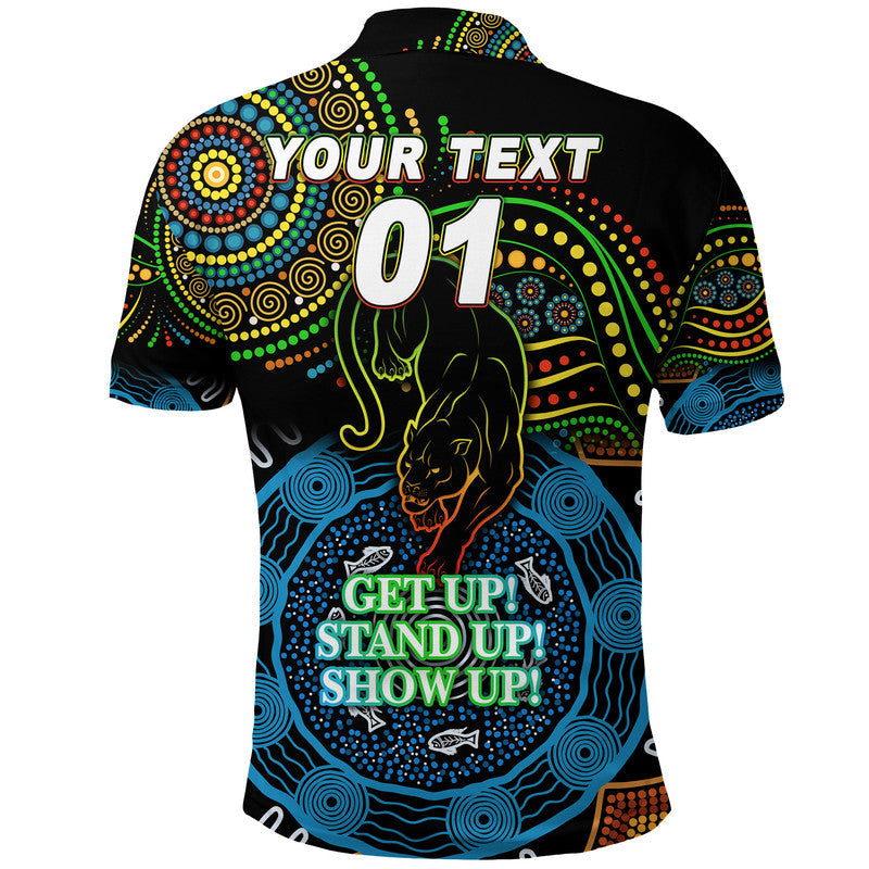(Custom Personalised) Australia Panthers Rugby NAIDOC Week 2022 Polo Shirt Unique Vibes - Black - Vibe Hoodie Shop