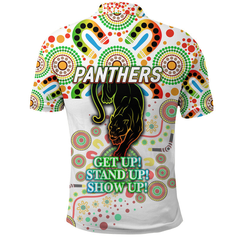 Australia Panthers Rugby NAIDOC Week 2022 Polo Shirt Simple Vibes - White - Vibe Hoodie Shop
