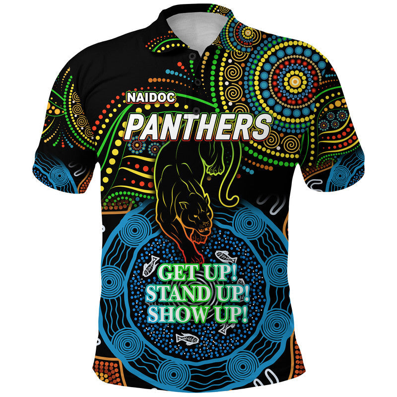 Australia Panthers Rugby NAIDOC Week 2022 Polo Shirt Unique Vibes - Black - Vibe Hoodie Shop
