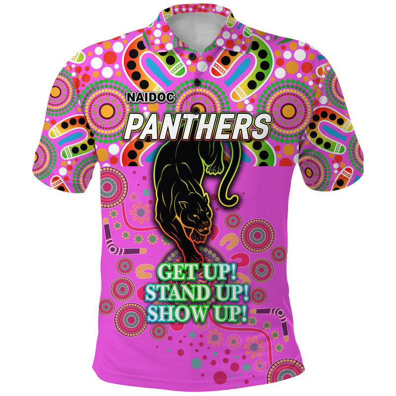 Australia Panthers Rugby NAIDOC Week 2022 Polo Shirt Simple Vibes - Pink - Vibe Hoodie Shop