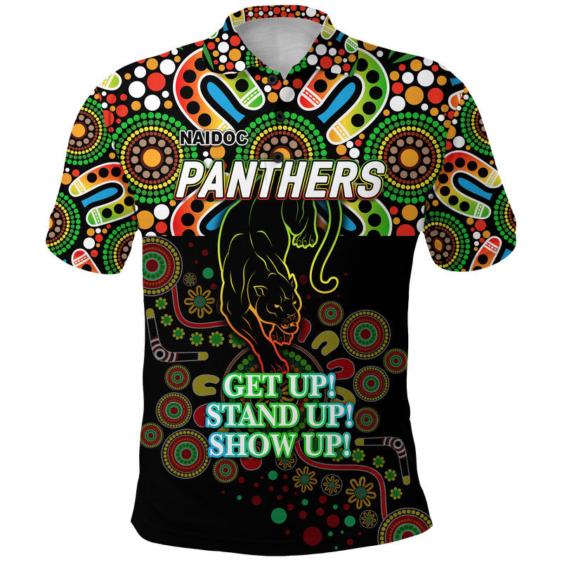 (Custom Personalised) Australia Panthers Rugby NAIDOC Week 2022 Polo Shirt Simple Vibes - Black - Vibe Hoodie Shop