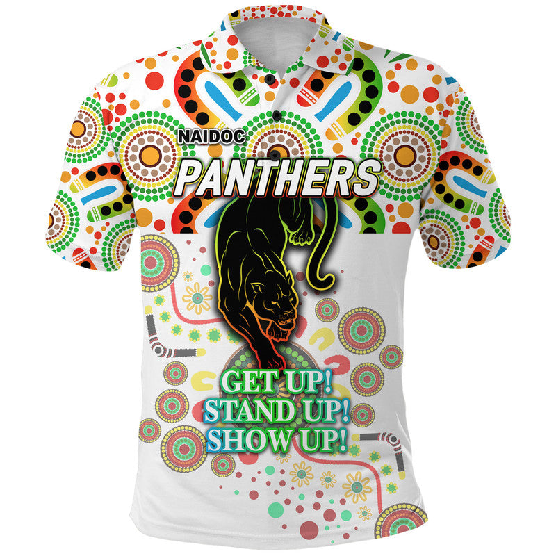 Australia Panthers Rugby NAIDOC Week 2022 Polo Shirt Simple Vibes - White - Vibe Hoodie Shop