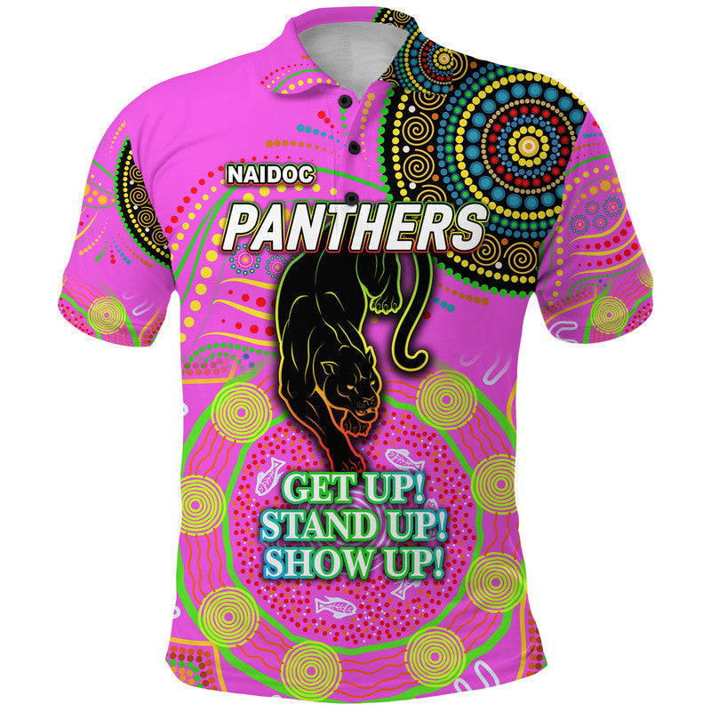 Australia Panthers Rugby NAIDOC Week 2022 Polo Shirt Unique Vibes - Pink - Vibe Hoodie Shop