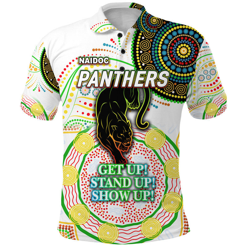 (Custom Personalised) Australia Panthers Rugby NAIDOC Week 2022 Polo Shirt Unique Vibes - White - Vibe Hoodie Shop