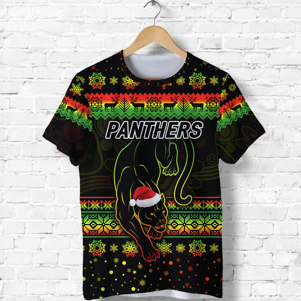 (Custom Personalised) Penrith Panthers T shirt Christmas Simple Style - Vibe Hoodie Shop