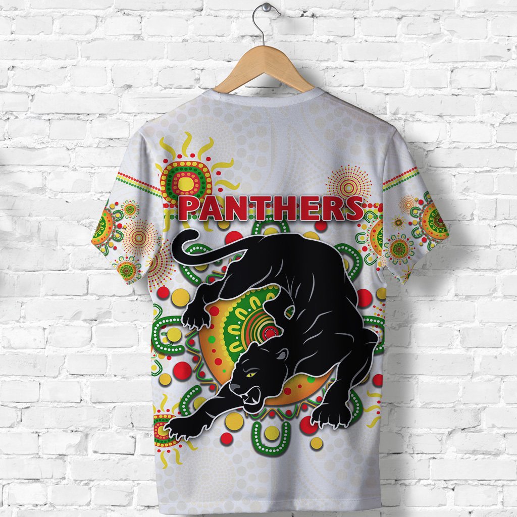 (Custom Personalised) Penrith T shirt Indigenous Panthers - White - Vibe Hoodie Shop