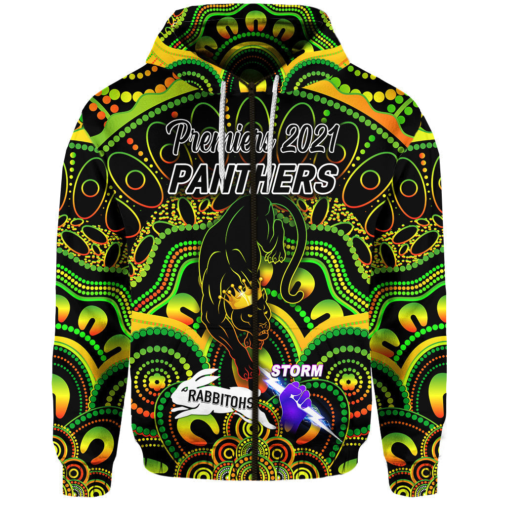 Penrith Panthers Zip Hoodie 2021 Indigenous Premiers - The King LT8 - Vibe Hoodie Shop