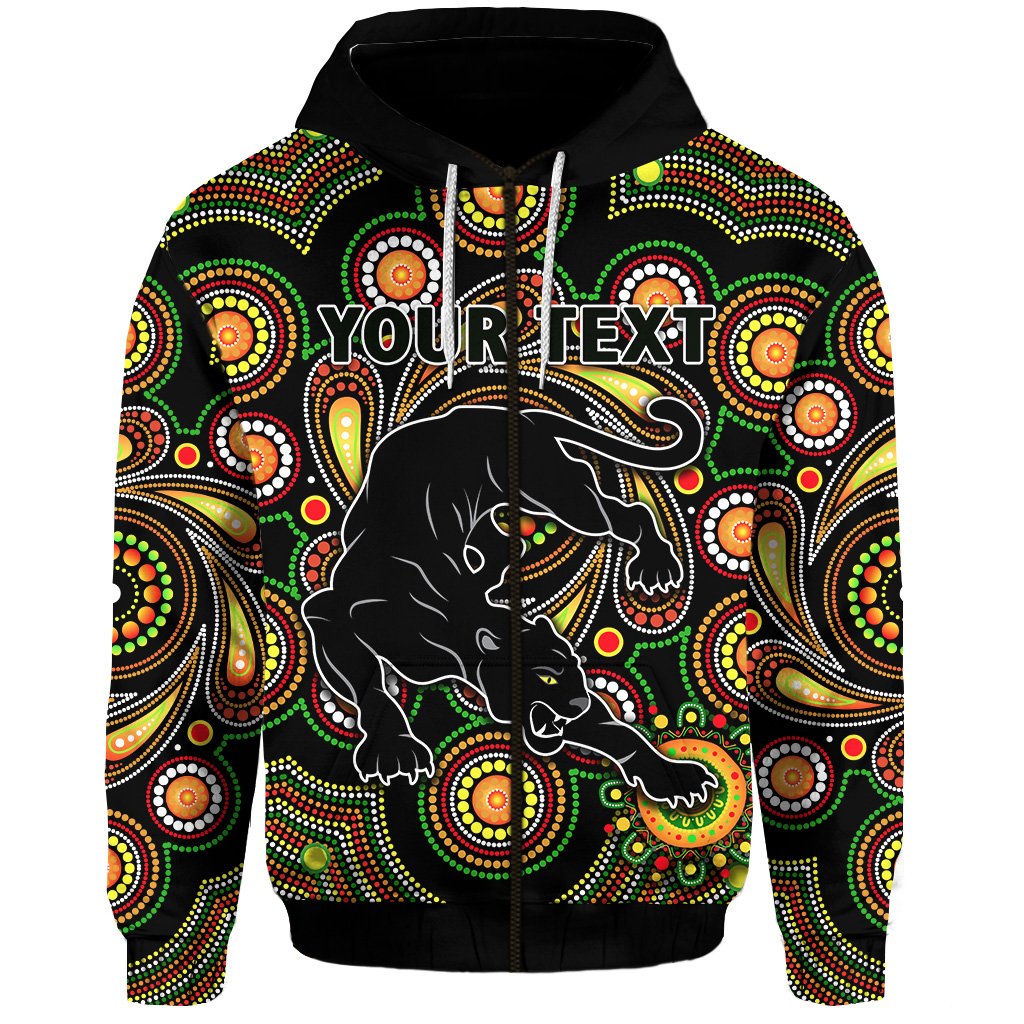 (Custom Personalised) Penrith Zip Hoodie Panthers Indigenous Vibes - Vibe Hoodie Shop