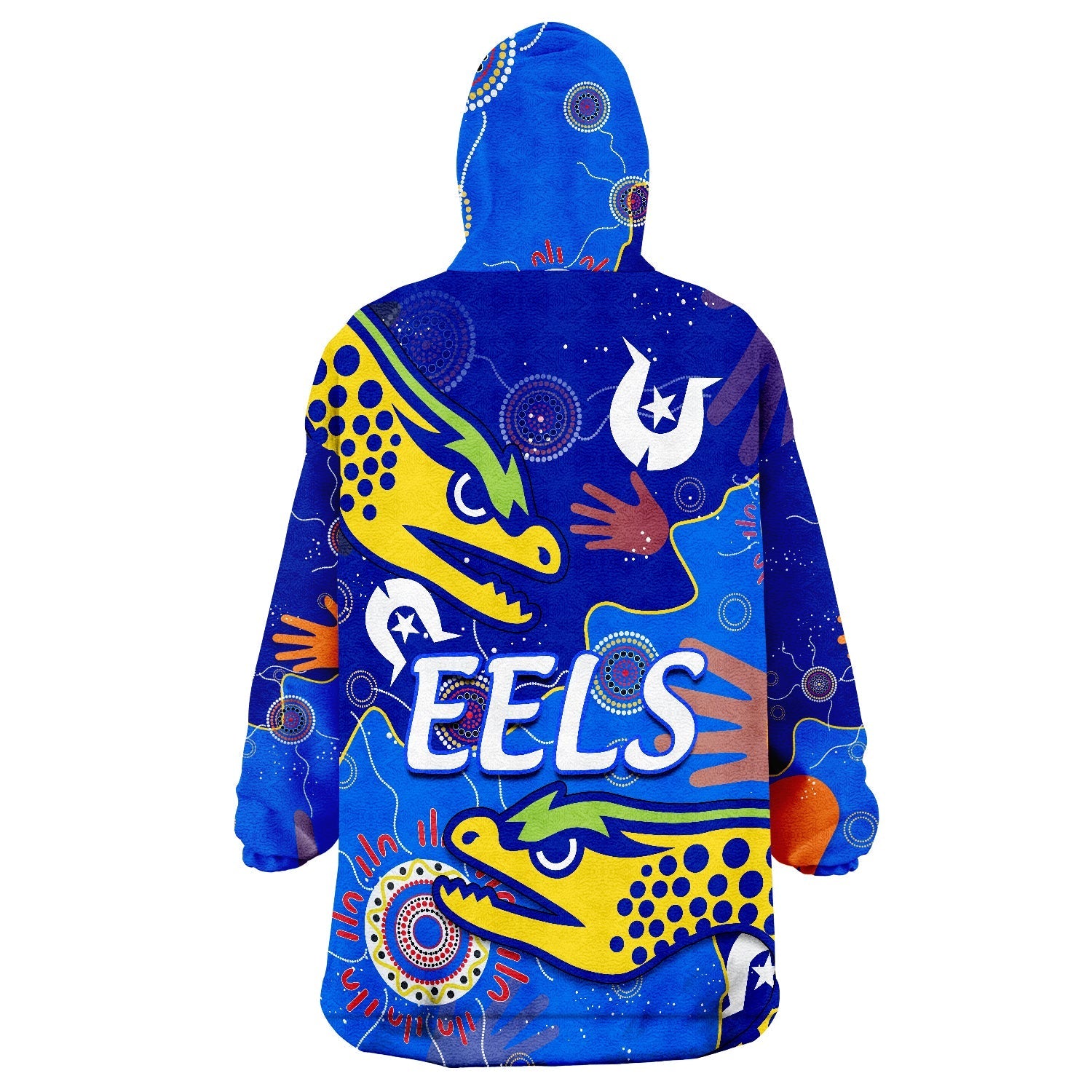 Parramatta Eels NAIDOC Week Torres Strait Eels Aboriginal Wearable Blanket Hoodie - Vibe Hoodie Shop