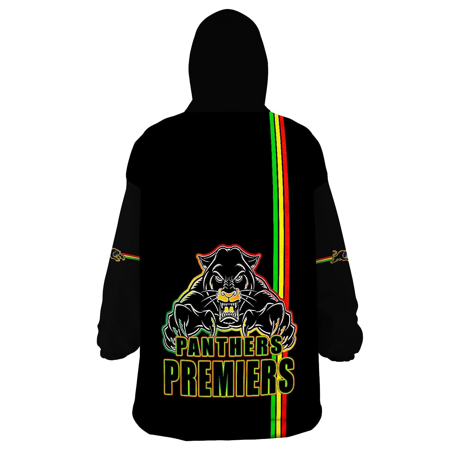 Penrith Panthers Premiers Angry Panther Simple Style Wearable Blanket Hoodie - Vibe Hoodie Shop