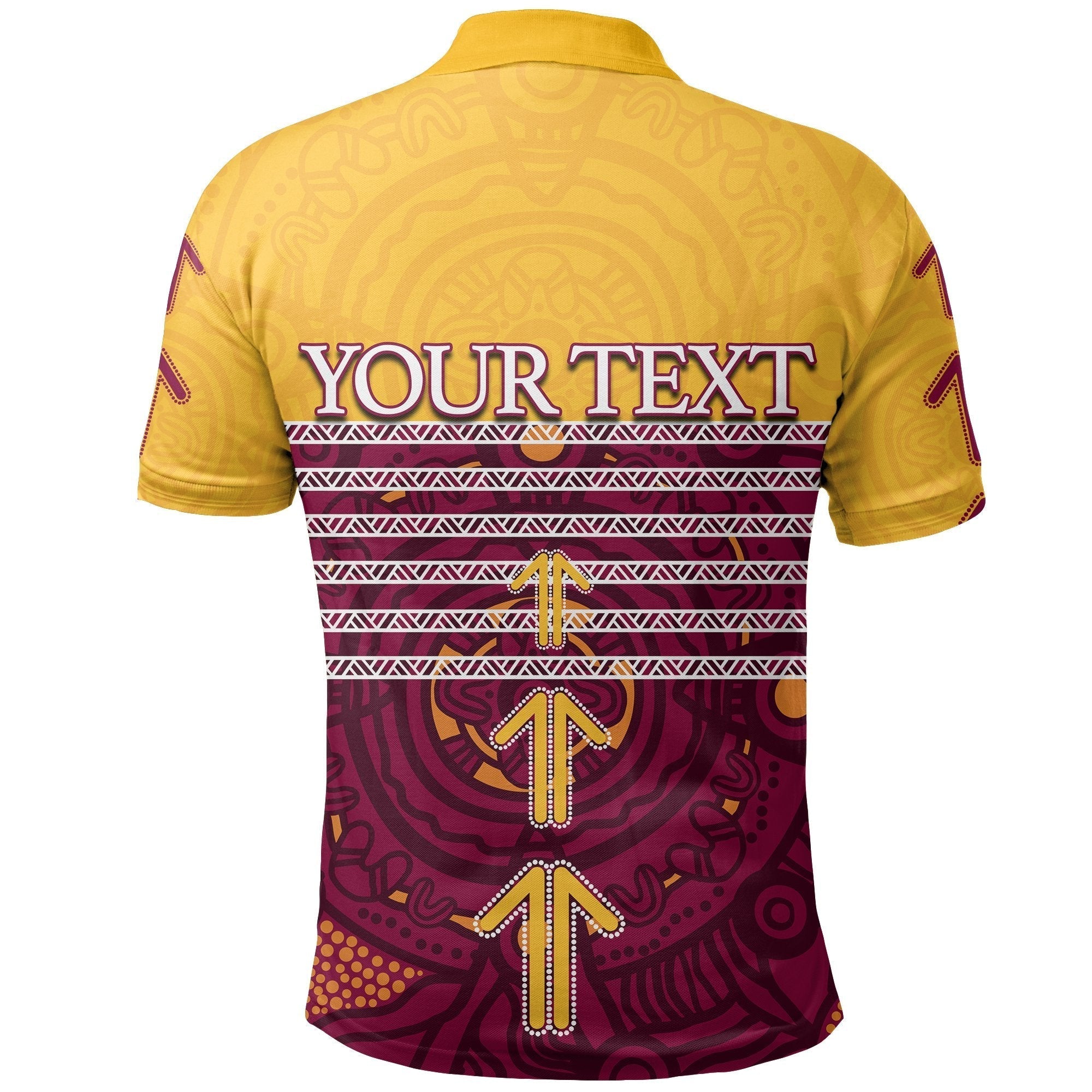 (Custom Personalised) Brisbane Broncos Polo Shirt Aboriginal Special - Vibe Hoodie Shop