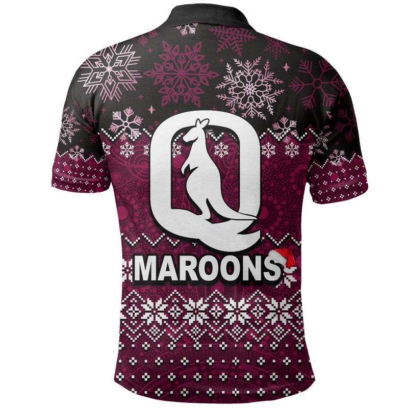 QLD Maroons Chritmas 2022 Polo Shirt Rugby - Vibe Hoodie Shop