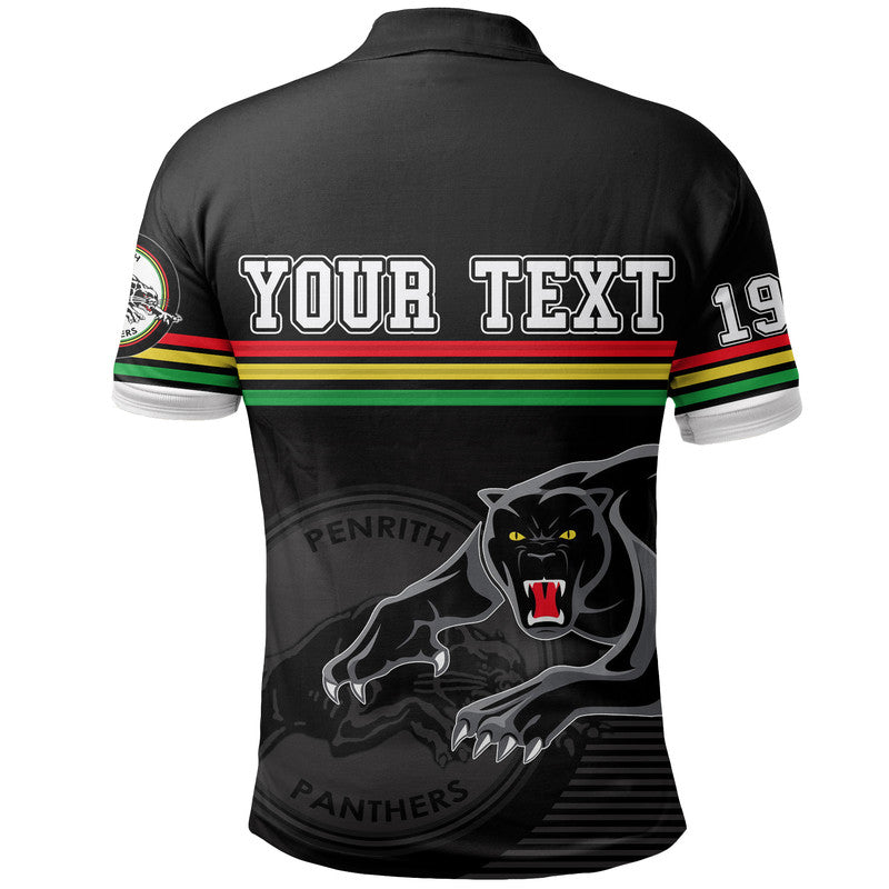 (Custom Personalised) Penrith Panthers Retro 1966 Polo Shirt Black - Vibe Hoodie Shop