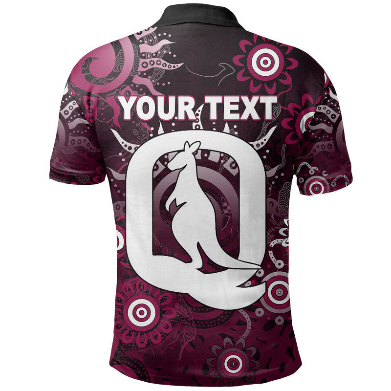 (Custom Personalised) QLD Maroons Polo Shirt Aboriginal - Vibe Hoodie Shop