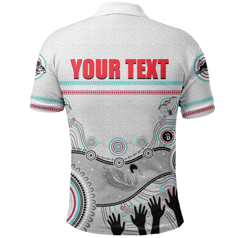 (Custom Personalised) Panthers Rugby Polo Shirt Aboriginal 2023 White Style - Vibe Hoodie Shop