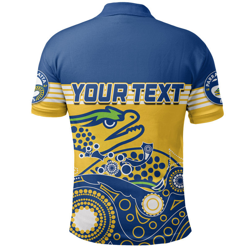 (Custom Personalised) Eels Rugby Polo Shirt Aboriginal Simple - Vibe Hoodie Shop