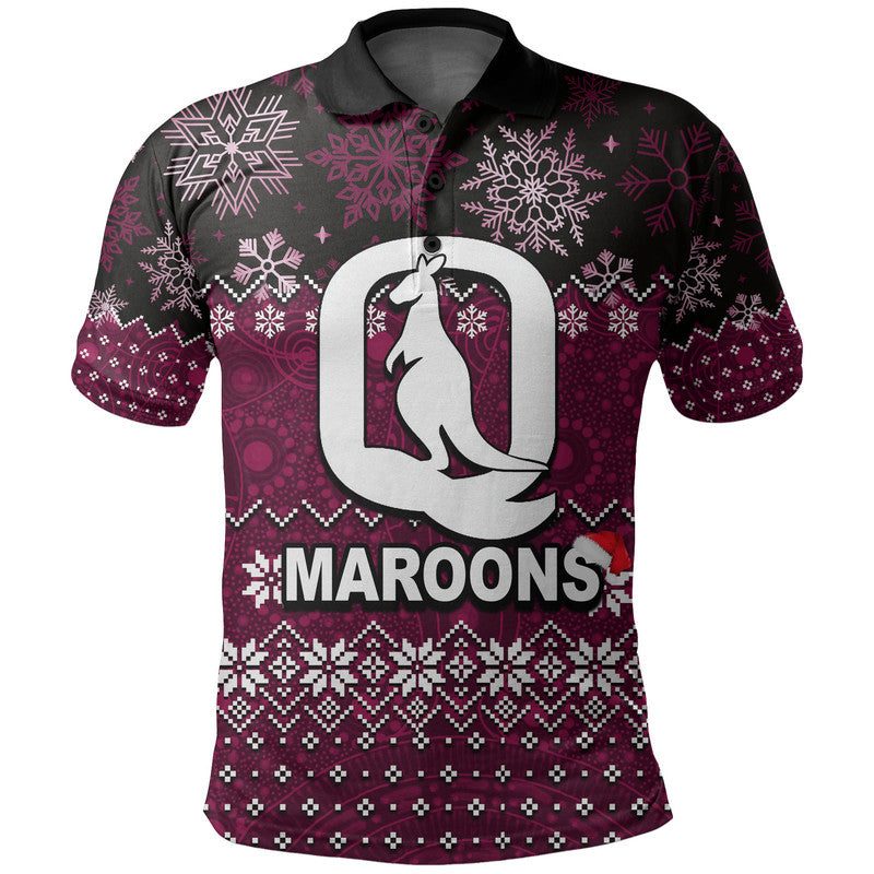 QLD Maroons Chritmas 2022 Polo Shirt Rugby - Vibe Hoodie Shop