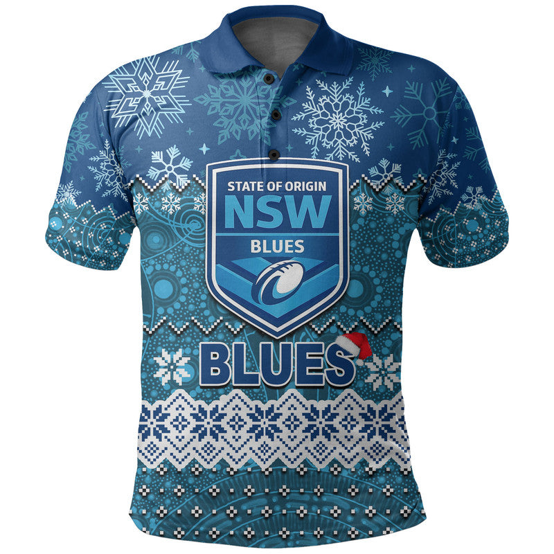 NSW Blues Chritmas 2022 Polo Shirt Rugby - Vibe Hoodie Shop